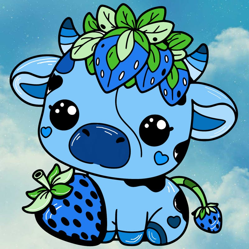 cute strawberry cow