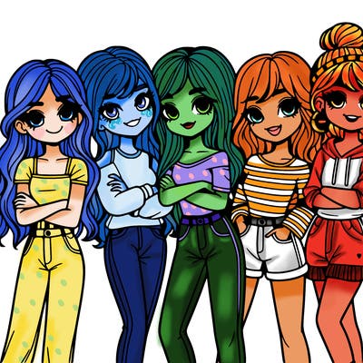 group of girl friends