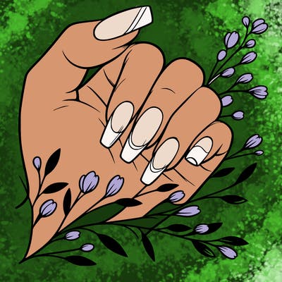 nails with french tip