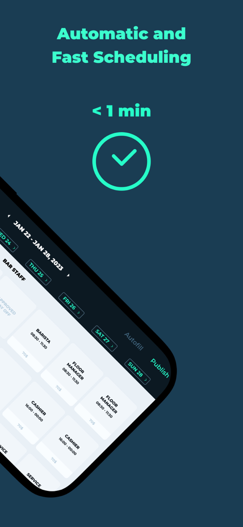 Employee Scheduling by BLEND - BLENDモバイルアプリの自動従業員スケジューリングとシフト管理。
