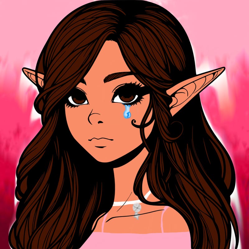 elf girl realistic dark fantasy