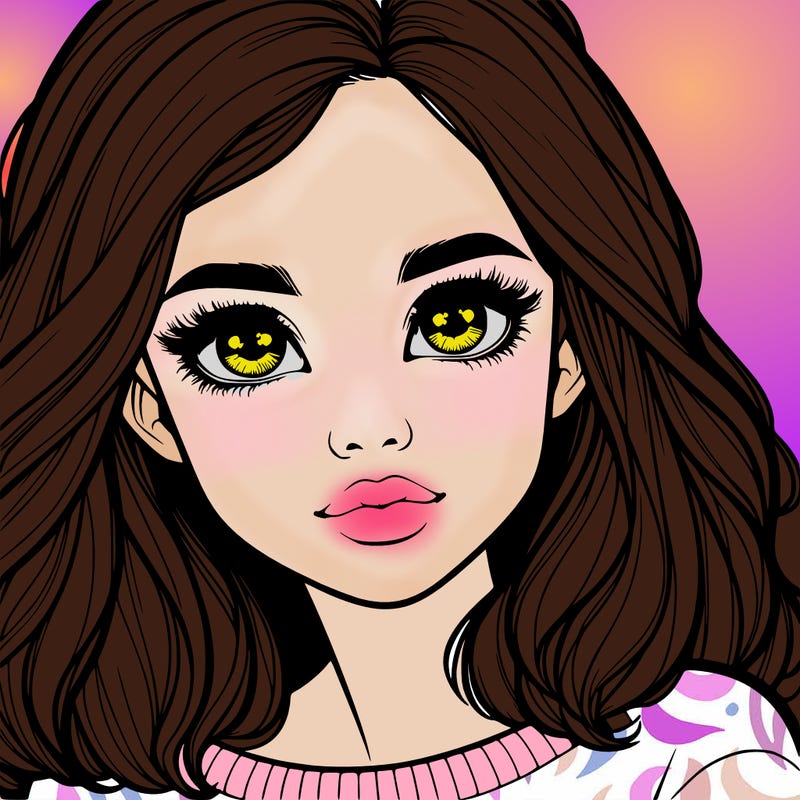 realistic girl whith cute eyes