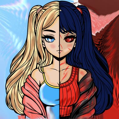 realistic girl split