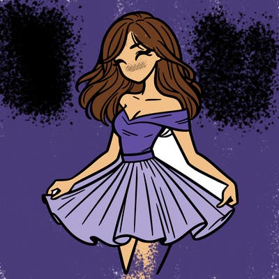 woman in skirt