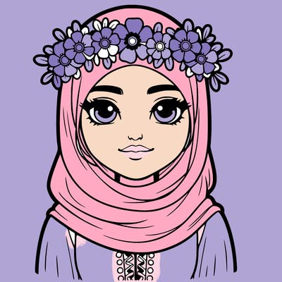 realistic girl with flower crown