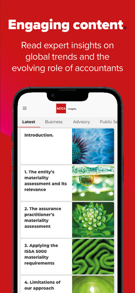 ACCA Insights - ACCA Insights App mit Expertenberichten zu globalen Trends und Rechnungswesen.