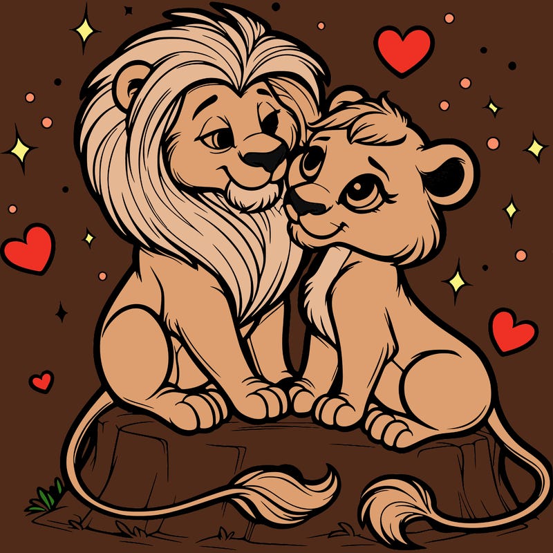 lion and lioness inlove