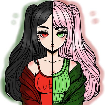 realistic girl split