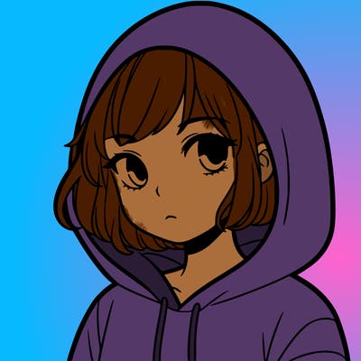 girl with short hair in hoodie