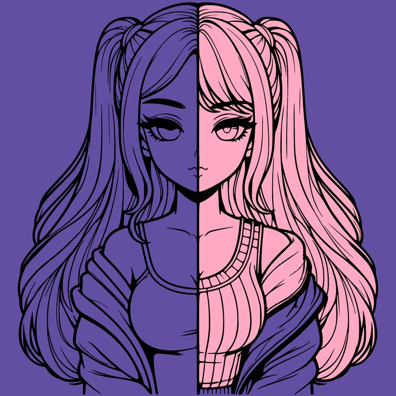 realistic girl split