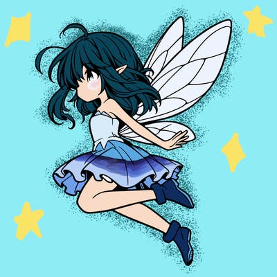 manga fairy flying