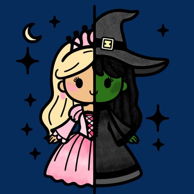 split princess and witch