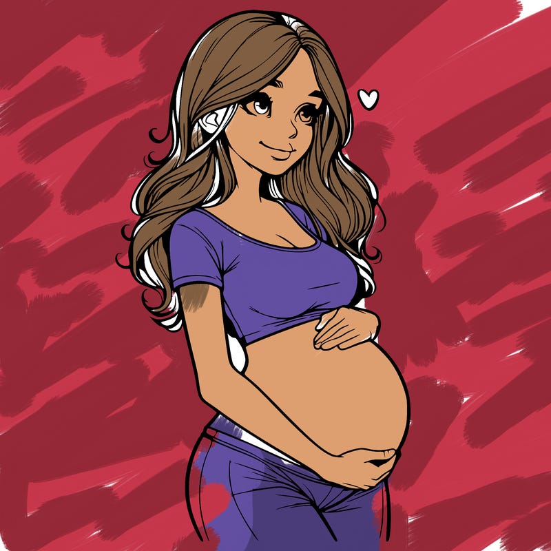 realistic pregnant girl