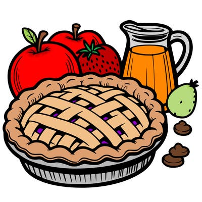 a pie of food