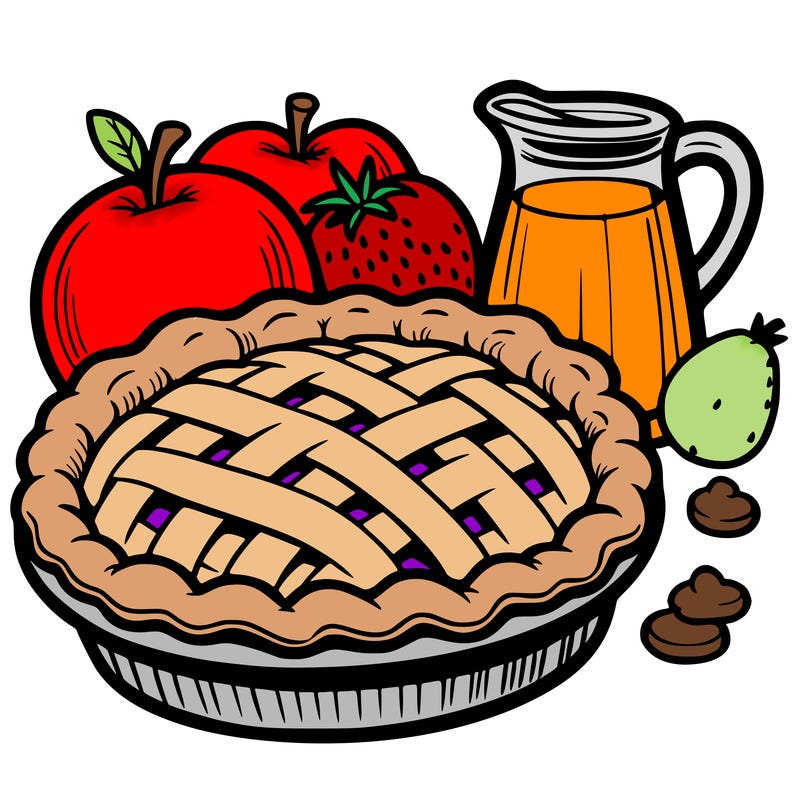 a pie of food