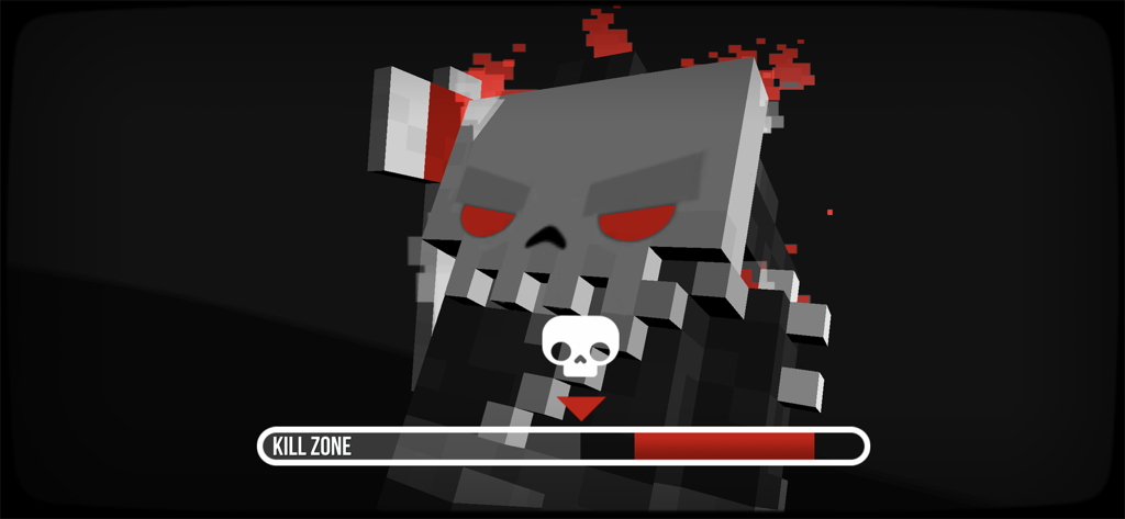 Personaje asesino Skullface en Slayaway Camp con una barra de tiempo de zona de muerte