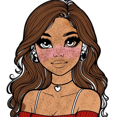 realistic pretty girl