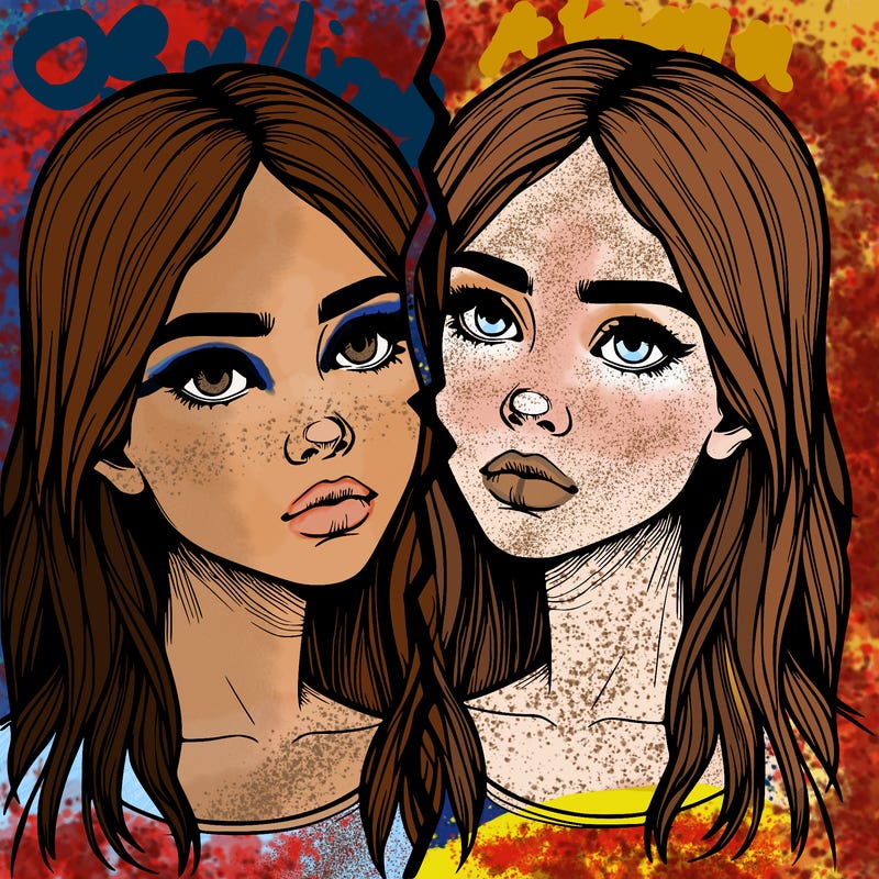 realistic girl split