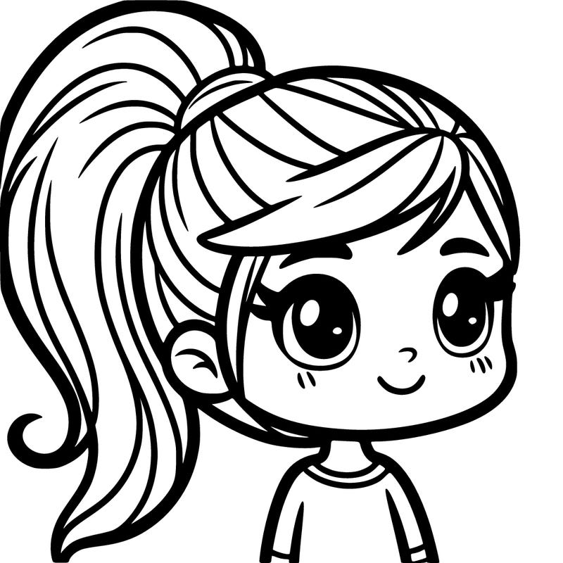 girl with ponytail