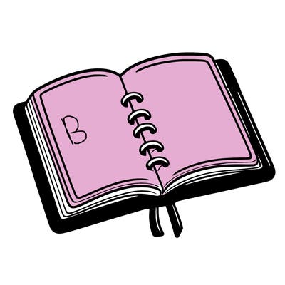 open note book blank