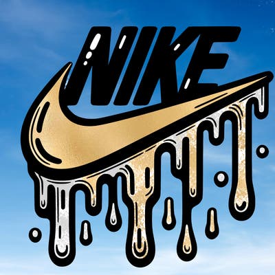 dripping nike logo