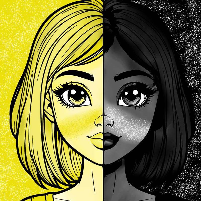 realistic girl in half