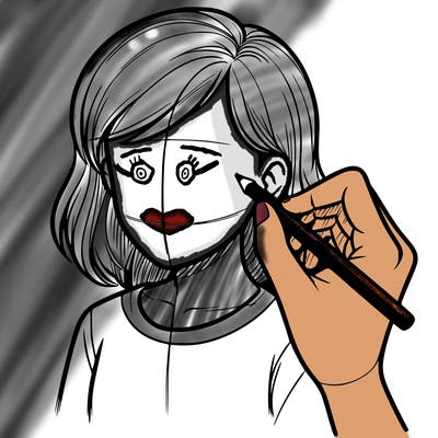drawing a realistic person