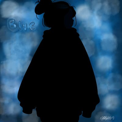 realistic girl with a oversized sweatshirt on and a bun