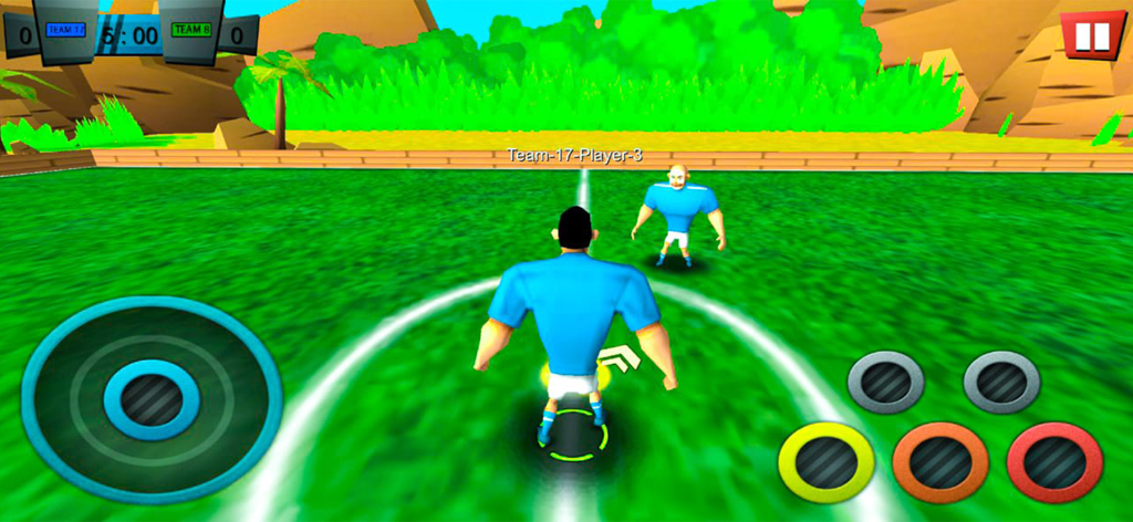 Soccer Stars - Football 2025 - Jugabilidad de fútbol 3D en Soccer Stars Football 2025 con jugadores en el campo y controles táctiles móviles