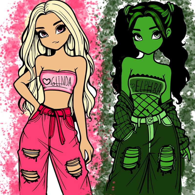 2 girls in crop tops and baggy jeans ripped