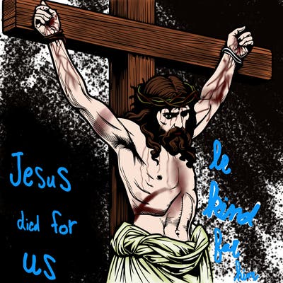 jesus realistic on the cross