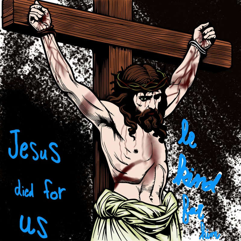 jesus realistic on the cross