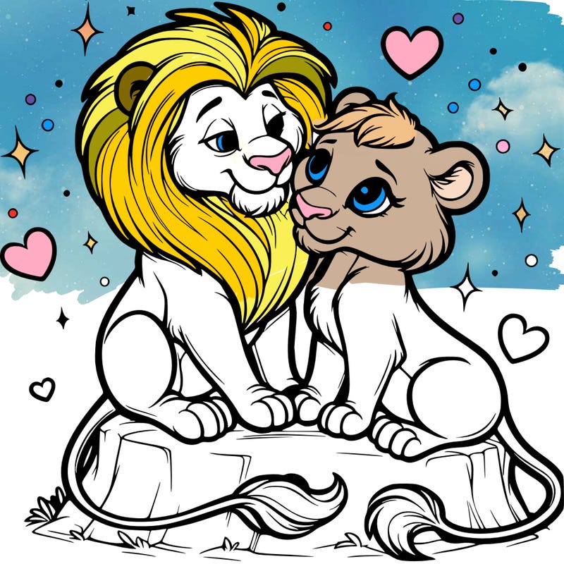 lion and lioness inlove