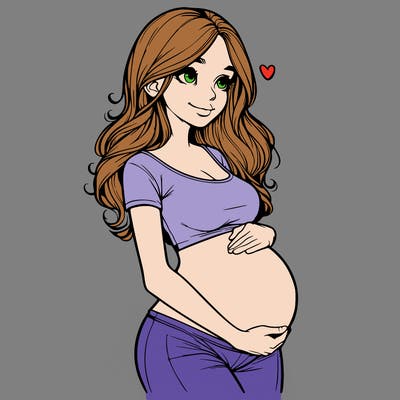 realistic pregnant girl