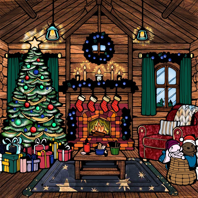 christmas house interior