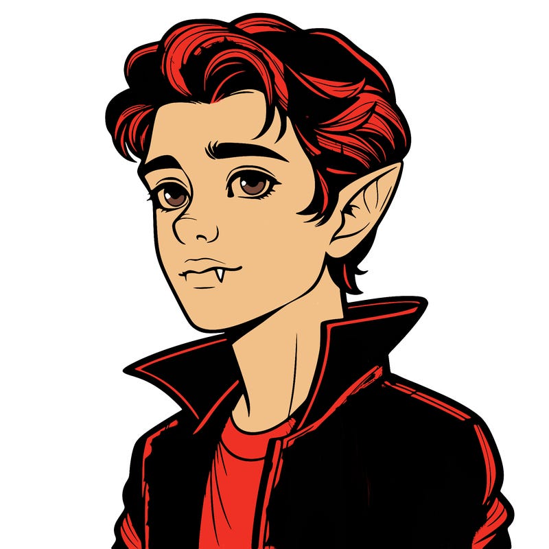 a realistic vampire teenage boy