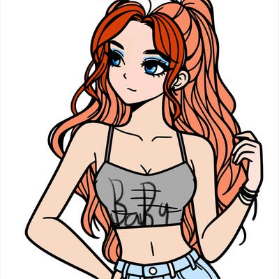 girl in crop top