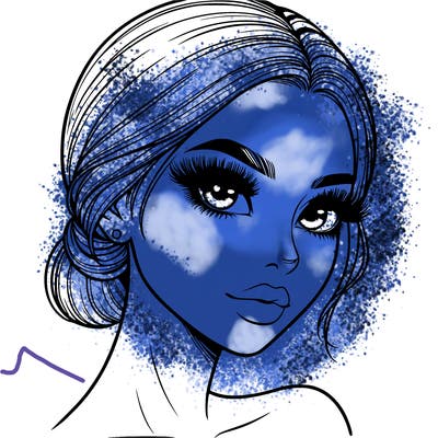 realistic girl with lashes