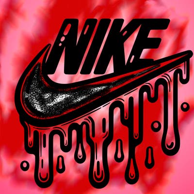 dripping nike logo