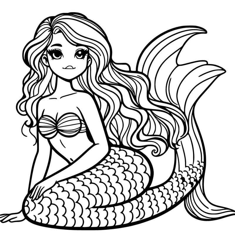 beautiful mermaid woman