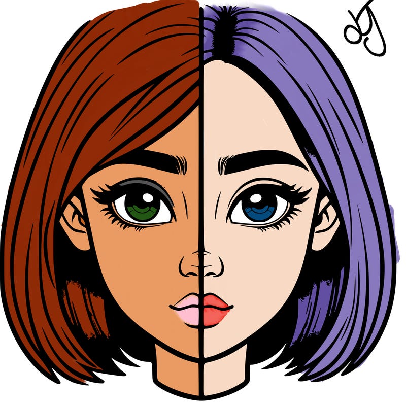 realistic girl split