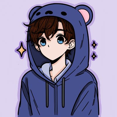 a 17 year old boy in a cute animal hoodie