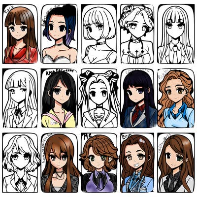 girls that look diffrent anime