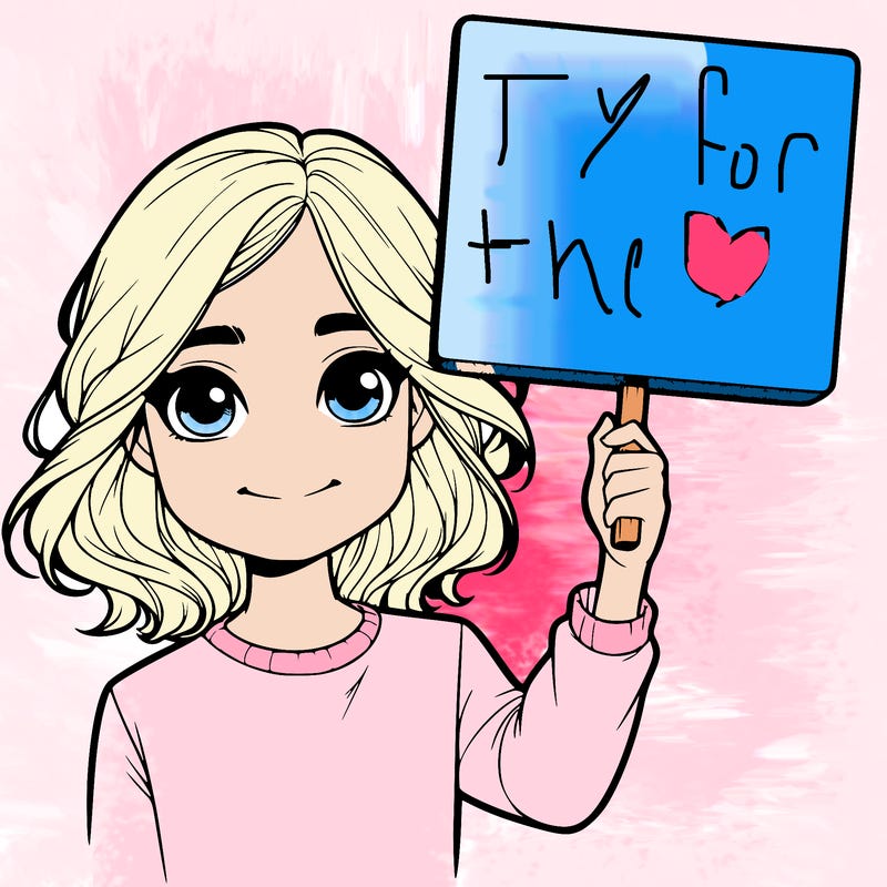 realistic girl holding up a sign