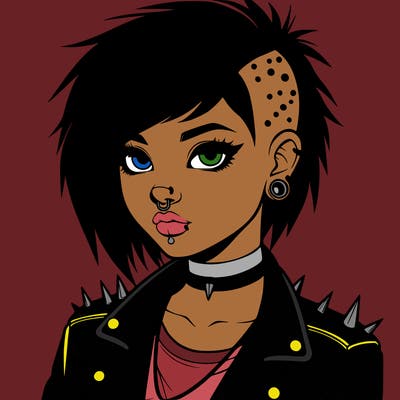 realistic punk girl