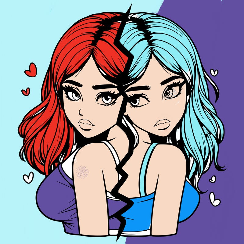 realistic girl split