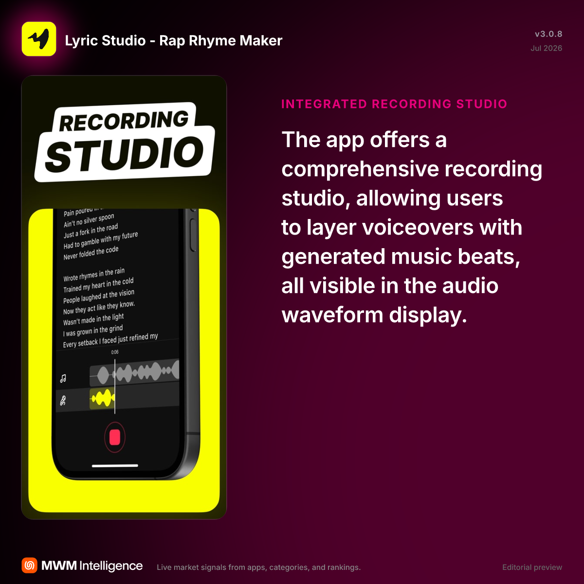 Lyric Studio - Rap Rhyme Maker - Music App | MWM