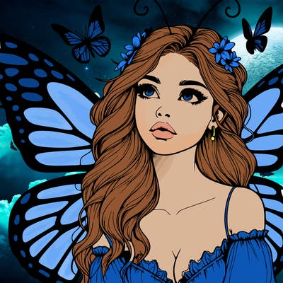 butterfly fairy realistic girl