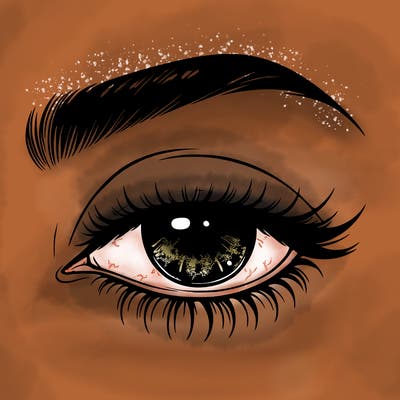 eye closed realistic