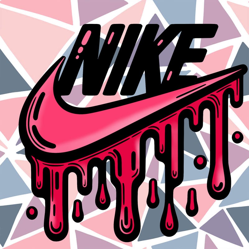 dripping nike logo
